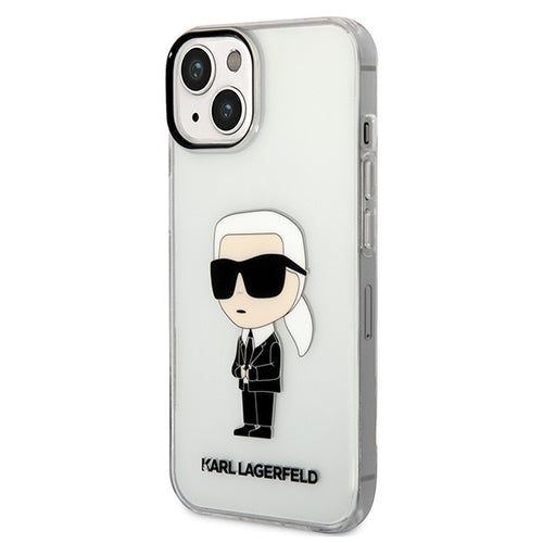 Etui Karl Lagerfeld Ikonik Karl Lagerfeld na iPhone 13 / 14 / 15 - przezroczyste