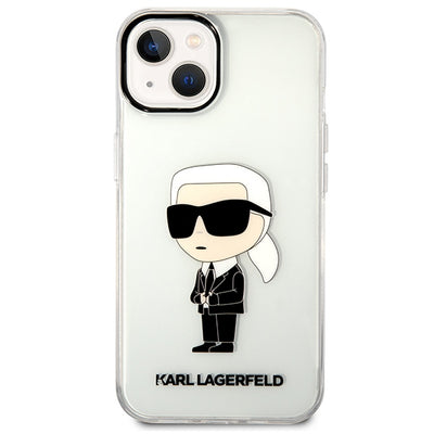 Etui Karl Lagerfeld Ikonik Karl Lagerfeld na iPhone 13 / 14 / 15 - przezroczyste
