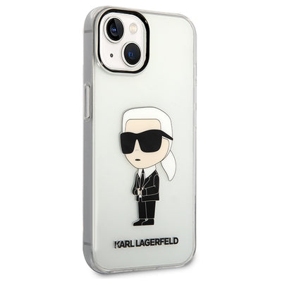 Etui Karl Lagerfeld Ikonik Karl Lagerfeld na iPhone 13 / 14 / 15 - przezroczyste