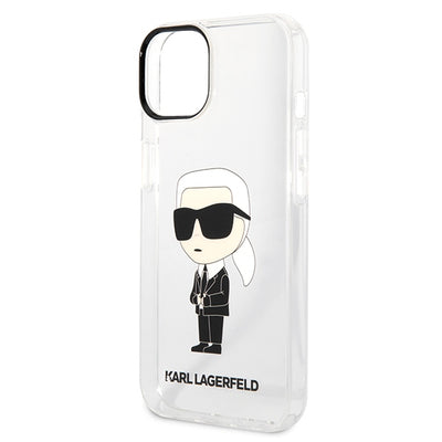 Etui Karl Lagerfeld Ikonik Karl Lagerfeld na iPhone 13 / 14 / 15 - przezroczyste