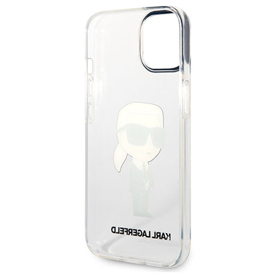 Etui Karl Lagerfeld Ikonik Karl Lagerfeld na iPhone 13 / 14 / 15 - przezroczyste