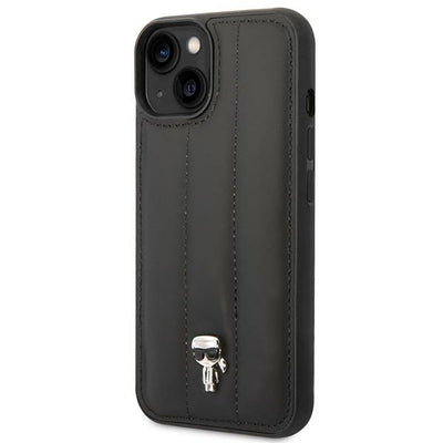 Karl Lagerfeld Puffy Ikonik Pin Case for iPhone 14 / 15 / 13 - Black