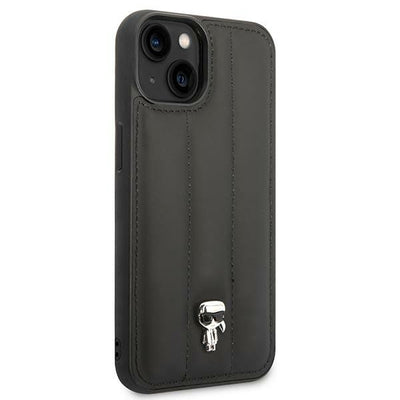 Karl Lagerfeld Puffy Ikonik Pin Case for iPhone 14 / 15 / 13 - Black