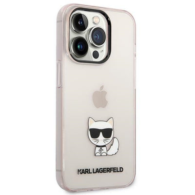 Karl Lagerfeld Choupette Body Case for iPhone 14 Pro Max - Pink