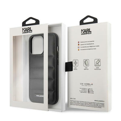 Etui Karl Lagerfeld Puffy Elongated Logo na iPhone 14 Pro Max - czarne