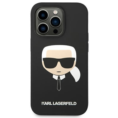 Karl Lagerfeld Silicone Karl`s Head Case for iPhone 14 Pro Max - Black