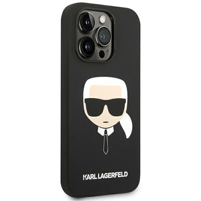 Karl Lagerfeld Silicone Karl`s Head Case for iPhone 14 Pro Max - Black
