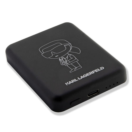 Karl Lagerfeld Ikonik MagSafe 5W 3000mAh Inductive Power Bank - Black