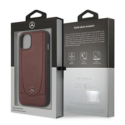 Mercedes Leather Urban Bengale Case for iPhone 13 / 14 / 15 - Burgundy