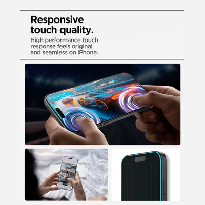 Spigen Glas.tR AlignMaster Slim 3-Pack Tempered Glass for iPhone 17