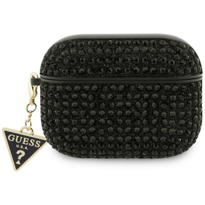 Guess Rhinestone Triangle Charm Case for AirPods Pro 3 - Black
