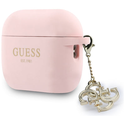 Guess Silicone 4G Charm Case for AirPods Pro 3 Pink