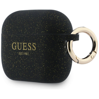 Guess Silicone Glitter Ring Case for AirPods Pro 3 - Black