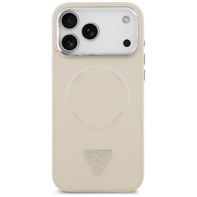 Guess Triangle Logo MagSafe Case for iPhone 17 Pro - Beige