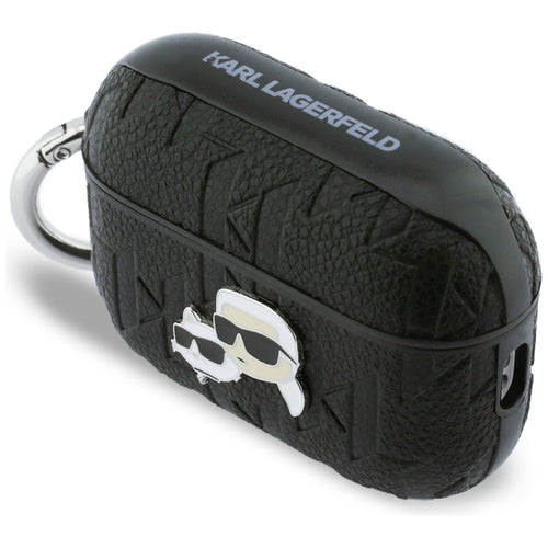 Karl Lagerfeld Monogram Karl &amp; Choupette Head Case for AirPods Pro 3 - Black
