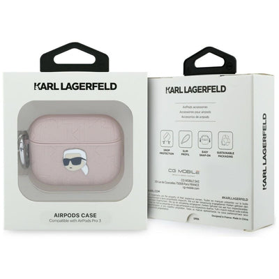 Karl Lagerfeld Monogram Karl Head Case for AirPods Pro 3 - Pink