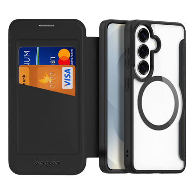 Dux Ducis Skin X Pro MagSafe Compatible Wallet Case for Samsung Galaxy S26 - Black