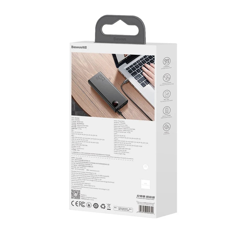 Powerbank Baseus Adaman Metal 20000mAh PD QC 3.0 65W 2xUSB + USB-C + micro USB (Black) - Product Image 9
