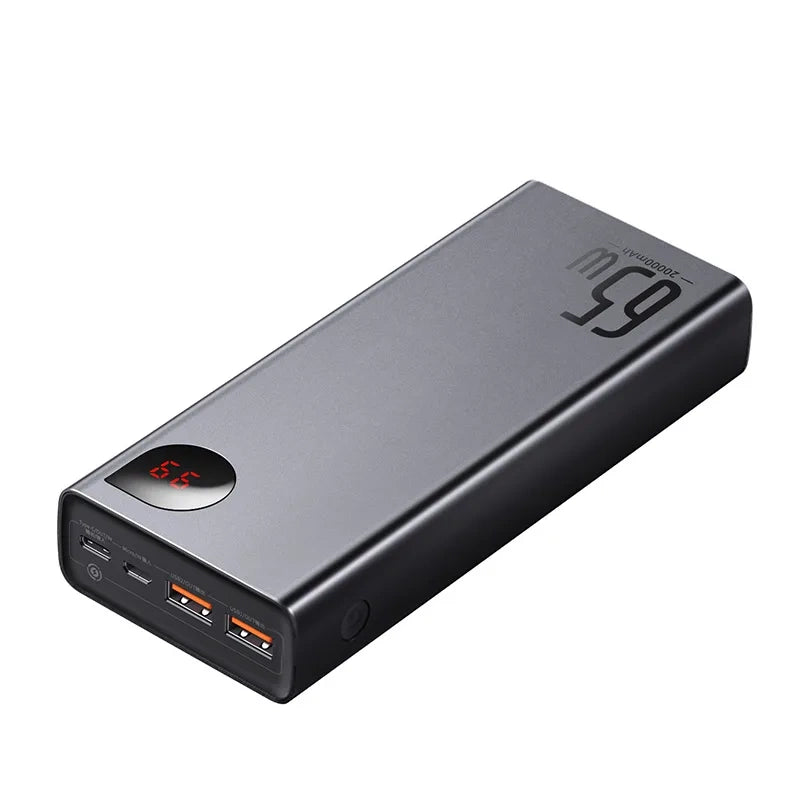 Powerbank Baseus Adaman Metal 20000mAh PD QC 3.0 65W 2xUSB + USB-C + micro USB (Black) - Product Image 6