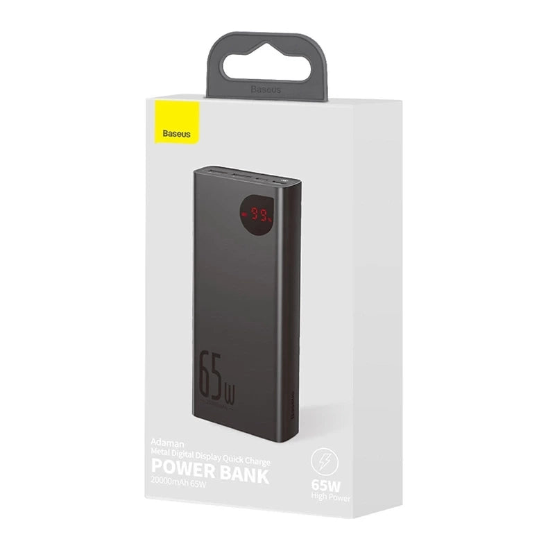 Powerbank Baseus Adaman Metal 20000mAh PD QC 3.0 65W 2xUSB + USB-C + micro USB (Black) - Product Image 8
