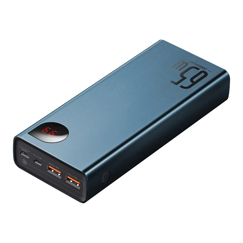 Powerbank Baseus Adaman Metal 20000mAh PD QC 3.0 65W 2xUSB + USB-C + micro USB (Blue) - Product Image 5