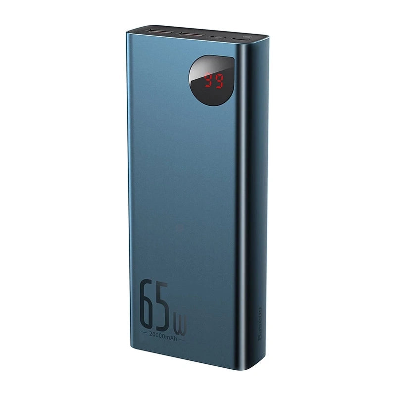 Powerbank Baseus Adaman Metal 20000mAh PD QC 3.0 65W 2xUSB + USB-C + micro USB (Blue) - Product Image 4