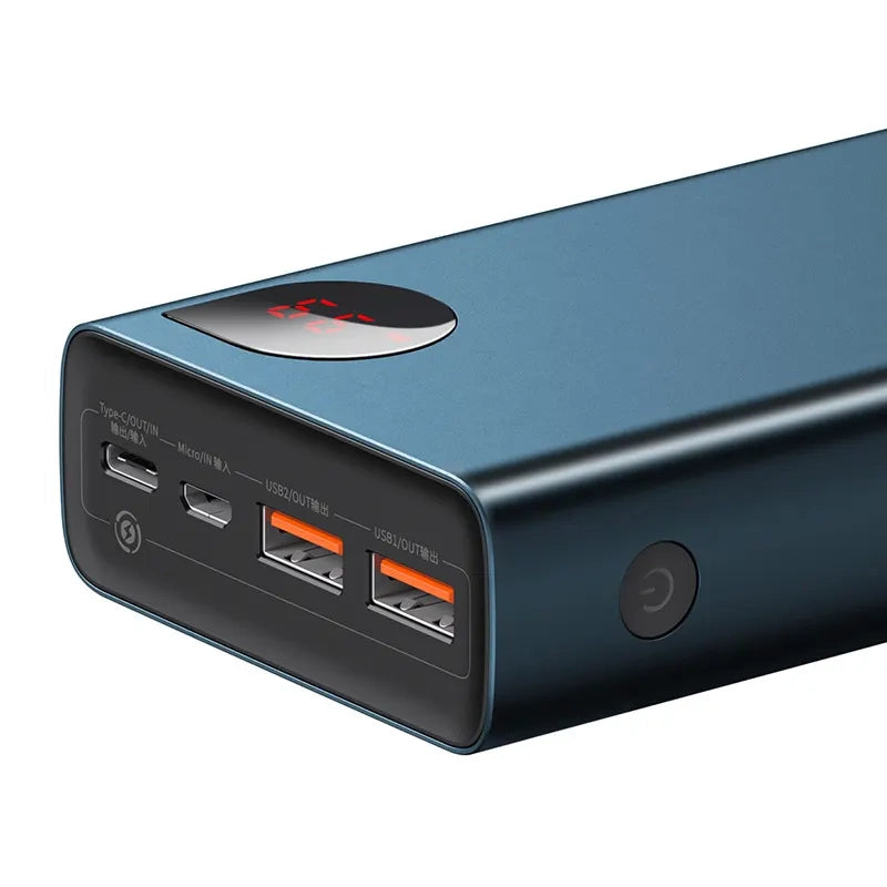 Powerbank Baseus Adaman Metal 20000mAh PD QC 3.0 65W 2xUSB + USB-C + micro USB (Blue) - Product Image 7