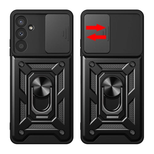 Hybrid Armor Camshield Case for Samsung Galaxy A37 - Black — Hurtel