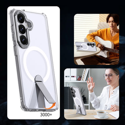 Hybrid Armor X Case for Samsung Galaxy A36 / A37 with Stand Compatible with MagSafe - Transparent — Hurtel