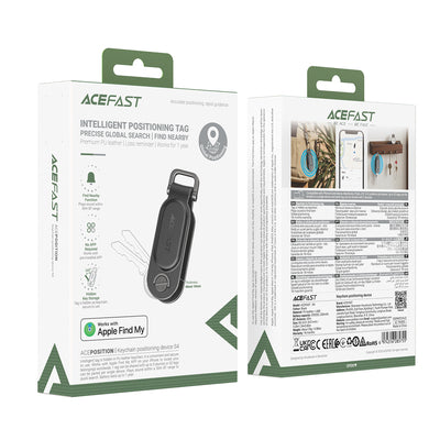 Acefast S4 Bluetooth Keychain Locator Compatible with Apple Find My - Black