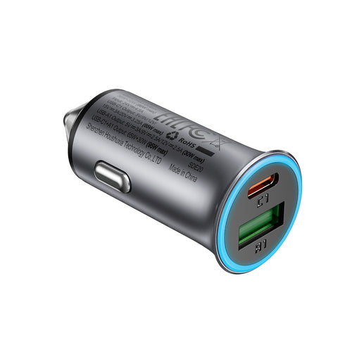 Acefast B16 95W USB-A + USB-C Car Charger - Gray