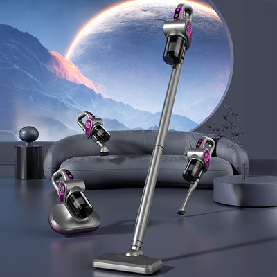 4-in-1 Vertical Handheld Vacuum Cleaner with Dust Mite Removal Brush - Gray — Hurtel