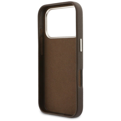 Etui Guess FW Resin Logo na iPhone 17 Pro - brązowe