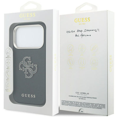 Guess FW Resin Logo Case for iPhone 17 Pro - Black