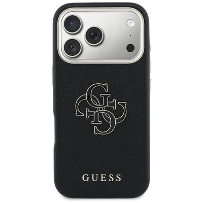 Guess FW Resin Logo Case for iPhone 17 Pro Max - Black
