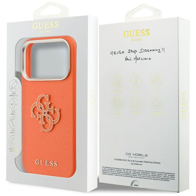 Guess FW Resin Logo case for iPhone 17 Pro - orange