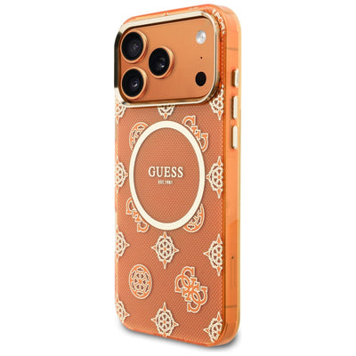 Guess IML Peony Dot MagSafe Case for iPhone 17 Pro Max - Orange
