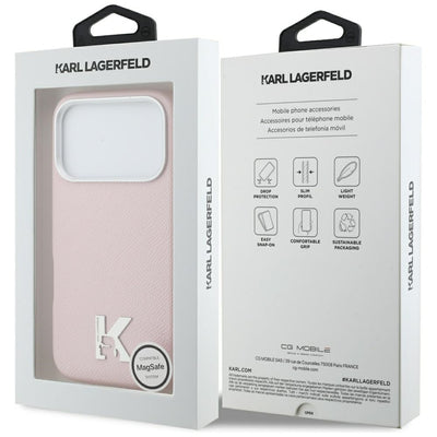 Karl Lagerfeld Karl Head Logo MagSafe Case for iPhone 17 Pro Max - Pink