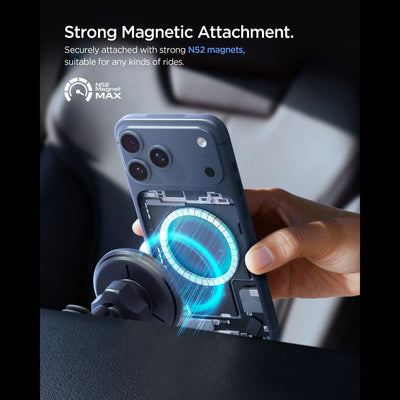 Spigen EV15MAQ Essential Qi2 MagSafe Car Air Vent Holder - Black