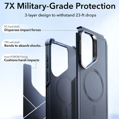 ESR Cyber ​​Tough Kickstand MagSafe Case for Samsung Galaxy S26 Ultra - Black