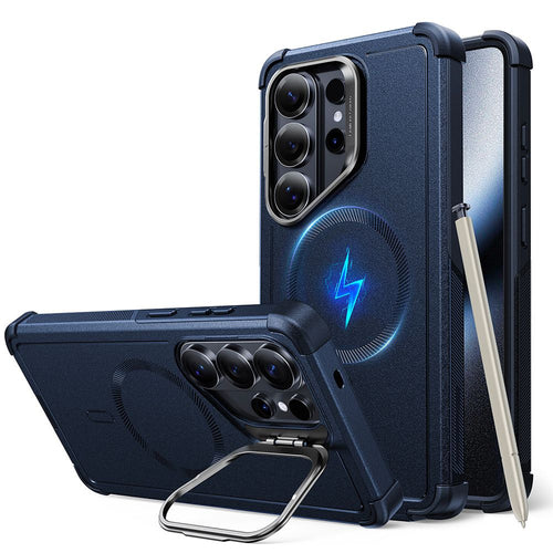 ESR Cyber ​​Tough Kickstand MagSafe Case for Samsung Galaxy S26 Ultra - Navy Blue