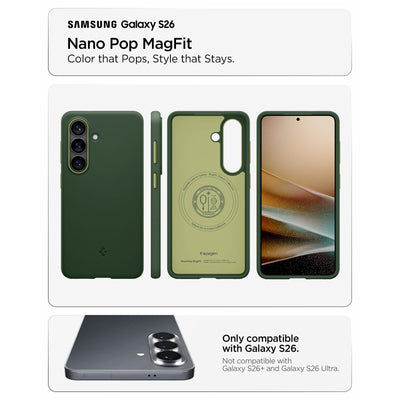 Spigen Nano Pop Mag MagSafe Case for Samsung Galaxy S26 - Green