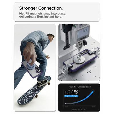Spigen Ultra Hybrid Mag MagSafe Case for Samsung Galaxy S26+ - Clear Navy Blue
