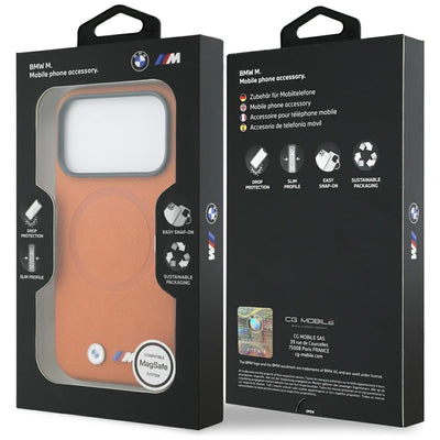 BMW M FW Metal Logo MagSafe Case for iPhone 17 Pro - Orange