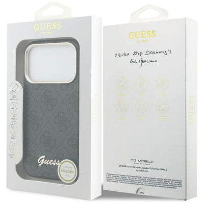 Guess 4G Script MagSafe case for iPhone 17 Pro - black