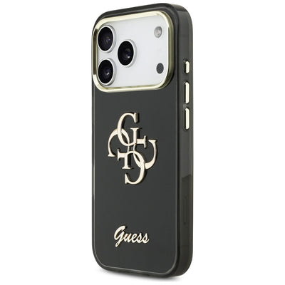 Guess IML 4G Script Metal case for iPhone 17 Pro - black