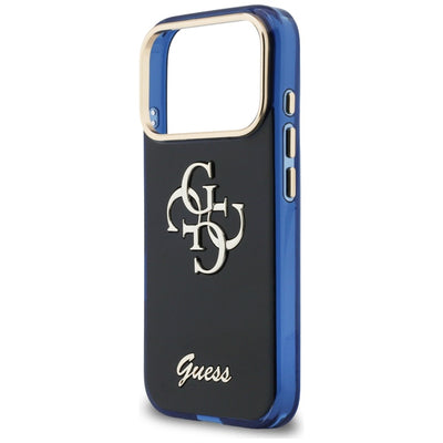 Guess IML 4G Script Metal case for iPhone 17 Pro Max - blue