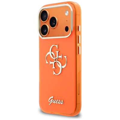 Guess IML 4G Script Metal Case for iPhone 17 Pro - Orange