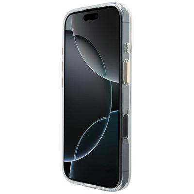 Guess IML Gradient Script Metal MagSafe Case for iPhone 17 - White