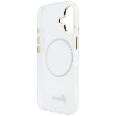 Guess IML Gradient Script Metal MagSafe Case for iPhone 17 - White
